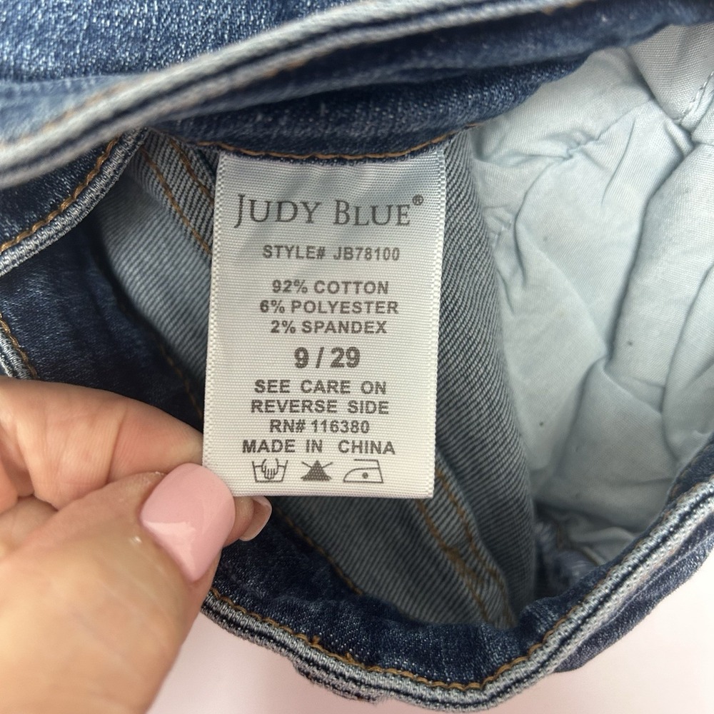 Judy Blue Capril Fit Denim Jeans Distressed Mid-Rise Size‎ 9/29 Style #78100 - Picture 3 of 5